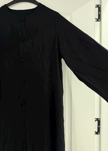 Siyah Uzun Kollu Kadın Uzun abaya - Görsel 2