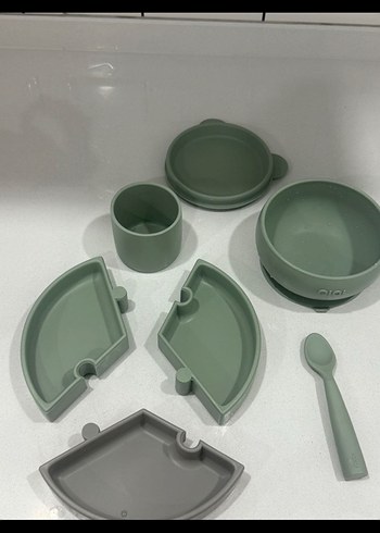 Çocuklar için bölmeli tabak, çatal, bıçak ve bardak seti - Görsel 3