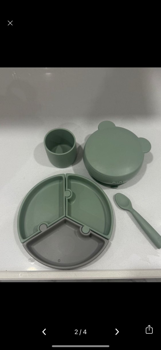 Çocuklar için bölmeli tabak, çatal, bıçak ve bardak seti - Görsel 2