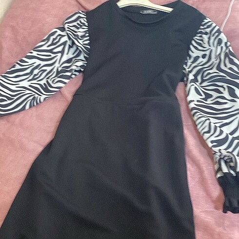 Diğer Zebra desenli tesettür elbise