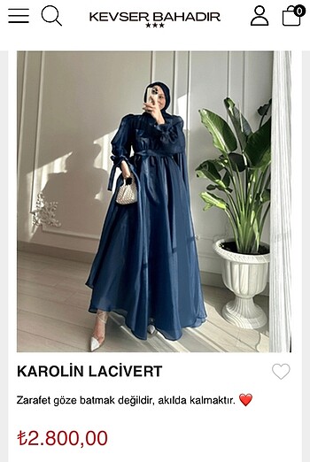 Kevser Bahadır karolin model tesettür abiye