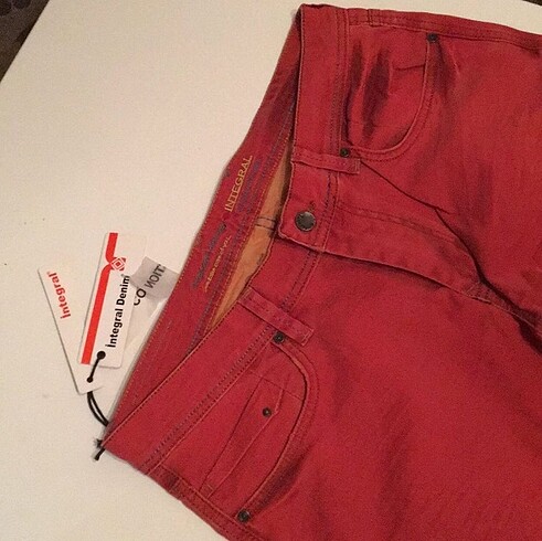 İntegral denim ince kot pantolon