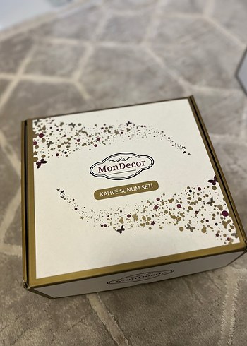 Beyaz Gold Kenarlı Kahve Fincanı ve Tabak Seti - Görsel 6