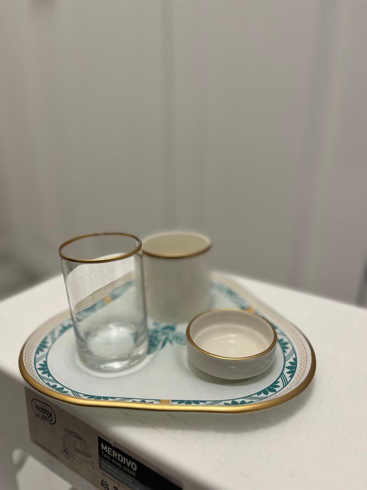 Beyaz Altın Detaylı Çay Seti - Görsel 3