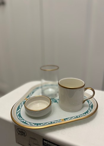 Beyaz Kulplu Gri ve Beyaz Bardak Seti - Görsel 4