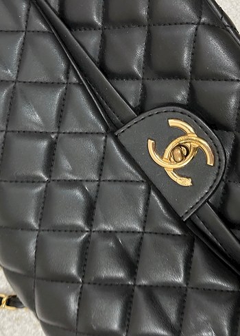 Zincir Detaylı Siyah Deri Kadın Çanta - Görsel 5