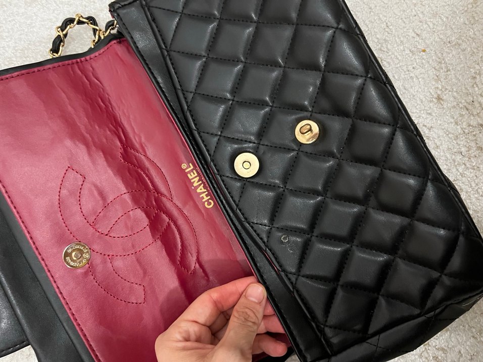 Zincir Detaylı Siyah Deri Kadın Çanta - Görsel 3