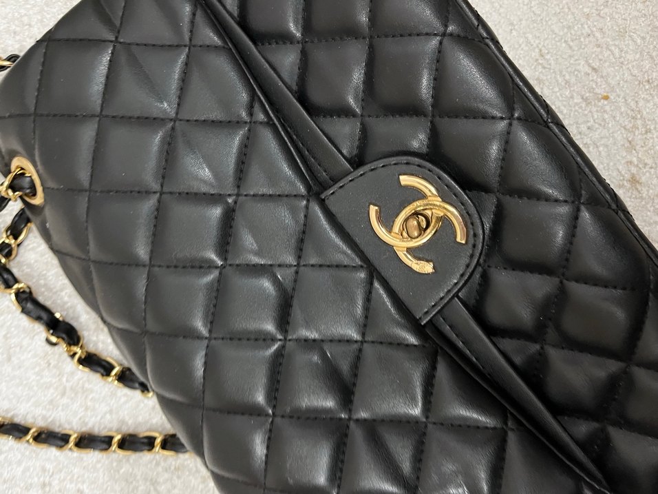 Zincir Detaylı Siyah Deri Kadın Çanta - Görsel 5