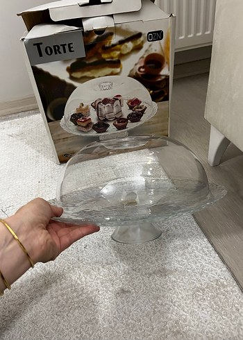 Şeffaf Kapaklı Kek Standı - Görsel 3