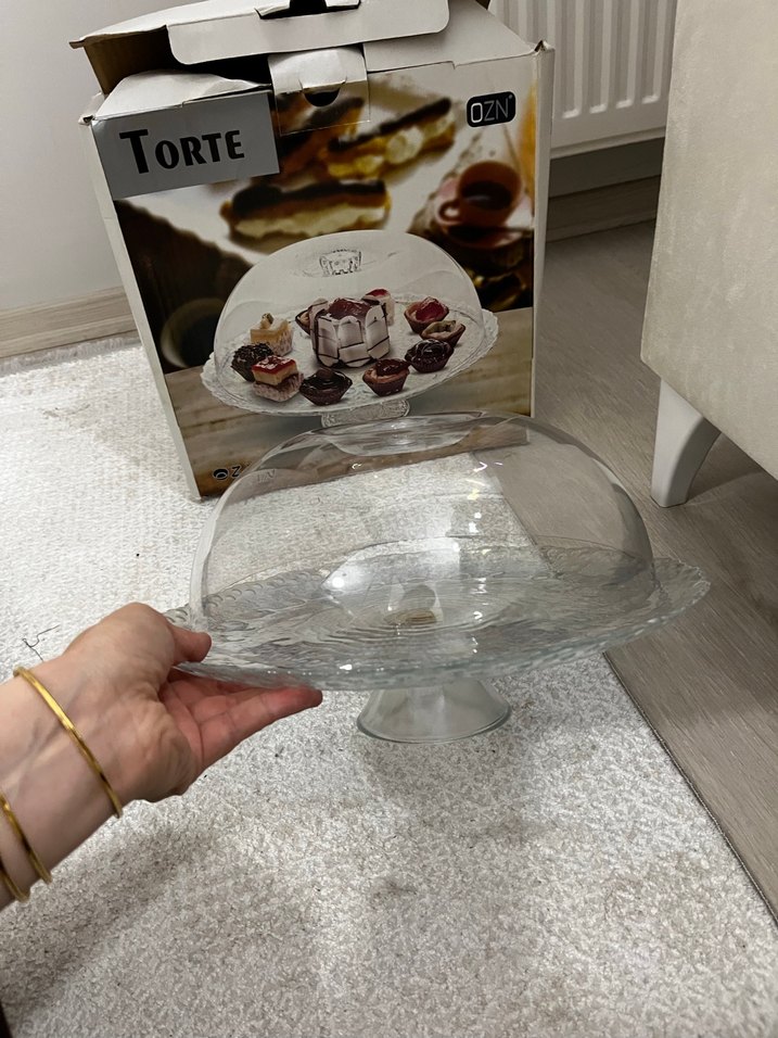 Şeffaf Kapaklı Kek Standı - Görsel 3