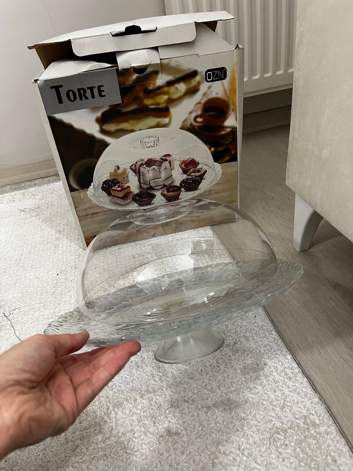 Şeffaf Kapaklı Kek Standı - Görsel 2