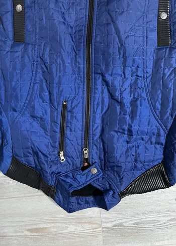 Erkek Lacivert Kısa Kesim Fermuarlı Ceket - Görsel 3