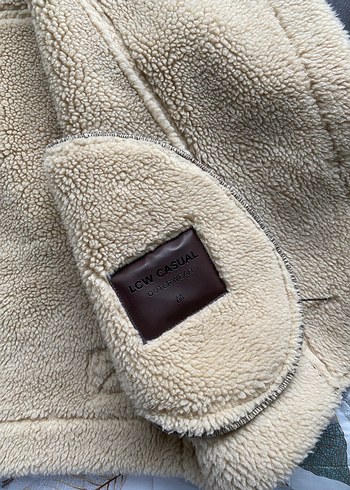 Kahverengi Kürklü Biker Deri Ceket - Görsel 4