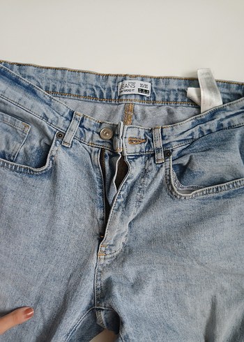 Gri Mavi Rahat Kesim Kadın Jean Pantolon - Görsel 2