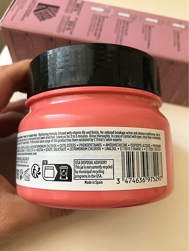 Beden Renk Loreal Professionnel Paris Serie Expert Inforcer maske