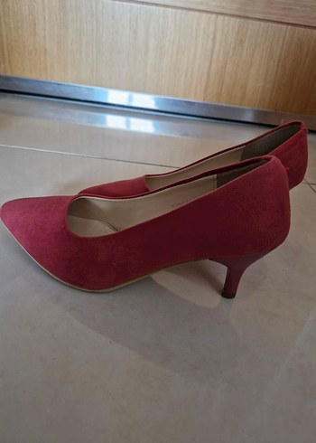 Polaris Gül kurusu Süet Stiletto Kadın Ayakkabı