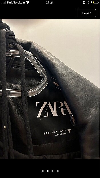 Zara Zara Deri ceket