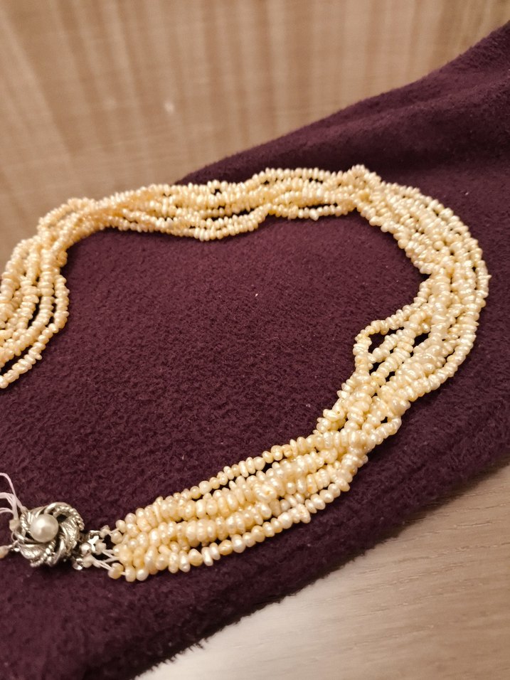 Gerçe kum inci Vintage Bohem  Kolye - Görsel 2