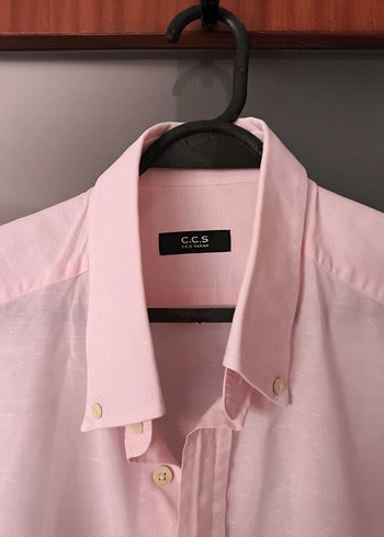 Sarar Pembe Kısa Kollu Erkek Gömlek - Görsel 2