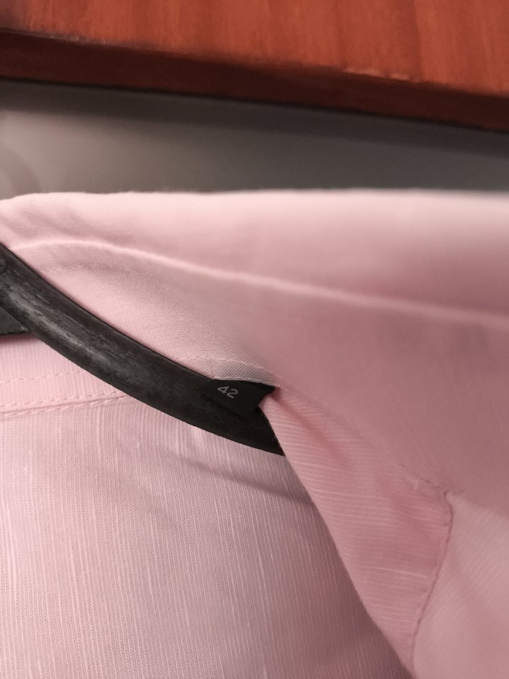 Sarar Pembe Kısa Kollu Erkek Gömlek - Görsel 4