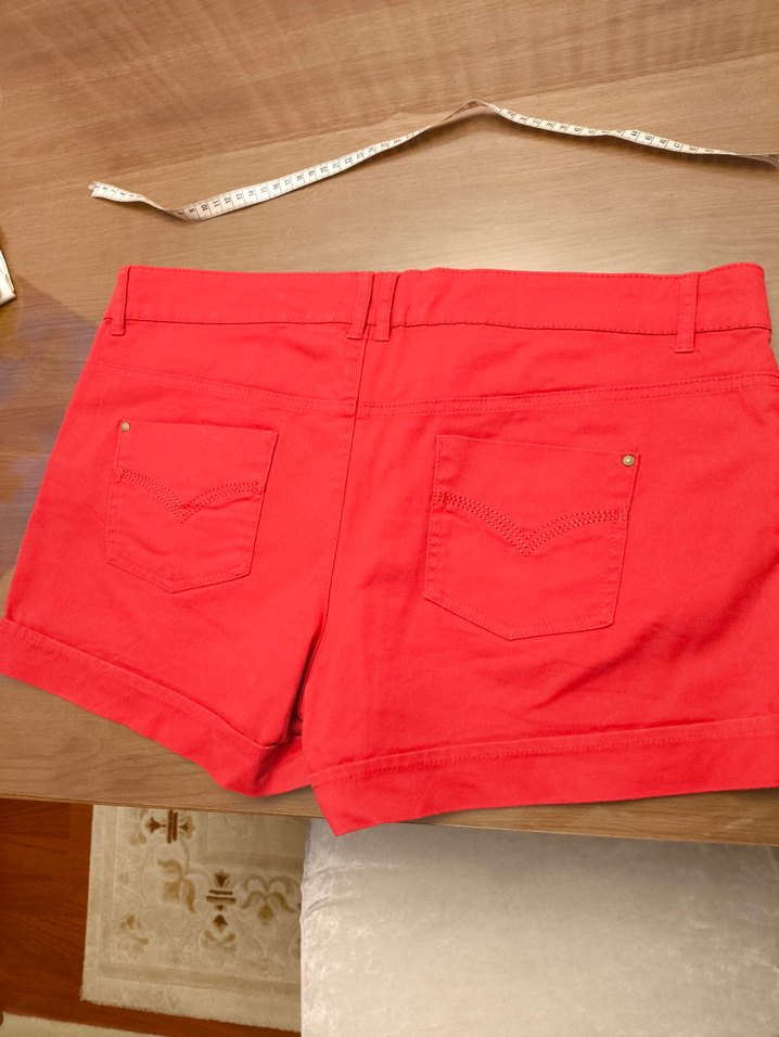 X side//Lcw Kırmızı Mini Kadın Şort - Görsel 2