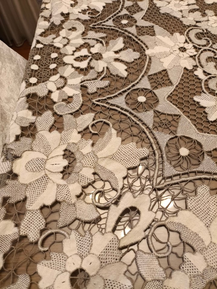 Rahibe işi masa örtusu ve peçete - Görsel 3