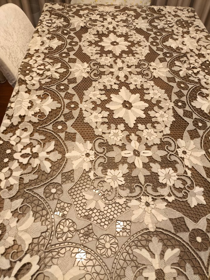 Rahibe işi masa örtusu ve peçete - Görsel 2