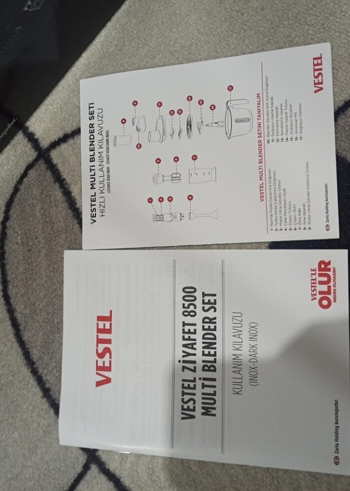 VESTEL ZİYAFET 8500 INOX MULTİ BLENDER SET - Görsel 4