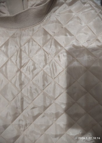 Düğmeli Bej Kadın Sweatshirt - Görsel 7