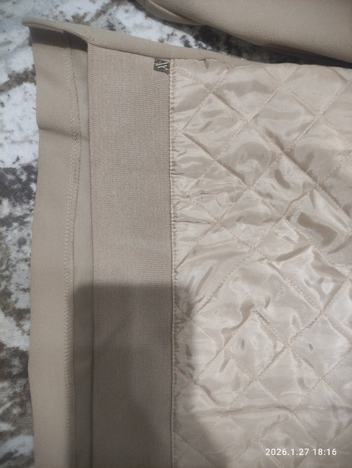 Düğmeli Bej Kadın Sweatshirt - Görsel 5