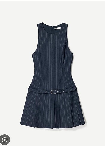 Bershka kuşaklı mini elbise