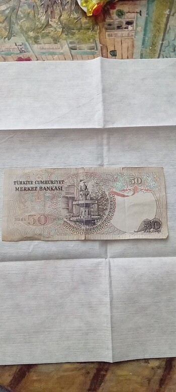 Eski koleksiyonluk kağıt para 50 tl