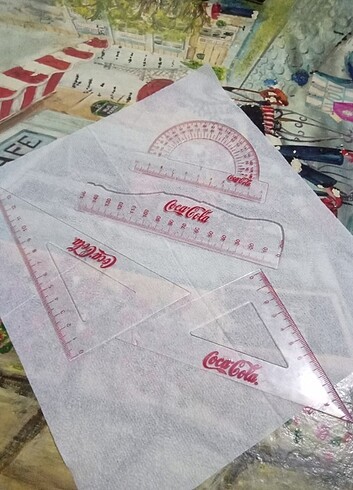 Coca-cola 4lu cetvel,gonye takımı