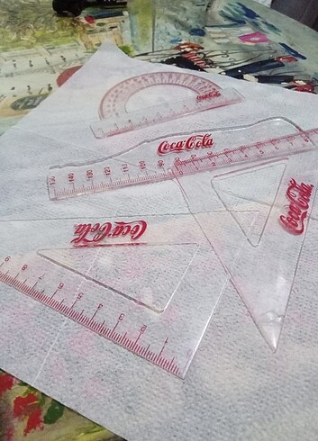 Coca-cola 4lu cetvel,gonye takımı
