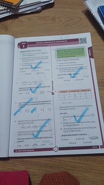  Basamak yayınları 10.sınıf kimya test kitabı