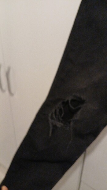 Kot Siyah yirtmacli Mom Jean - Görsel 5