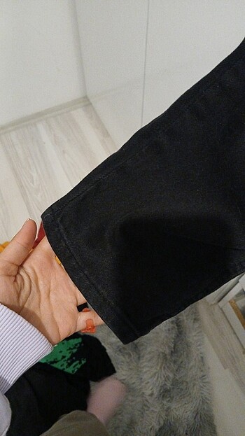 Kot Siyah yirtmacli Mom Jean - Görsel 10