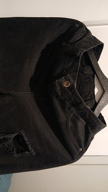 Kot Siyah yirtmacli Mom Jean - Görsel 12