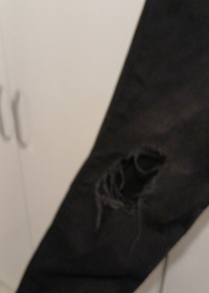 Kot Siyah yirtmacli  Mom Jean   - Görsel 5