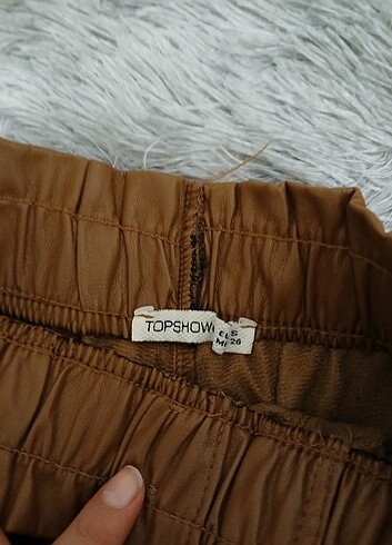  Kahverengi Deri şort  - Görsel 5