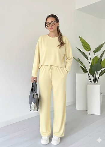 Kadın Lacivert Sweatshirt ve Pantolon Takımı - Görsel 8