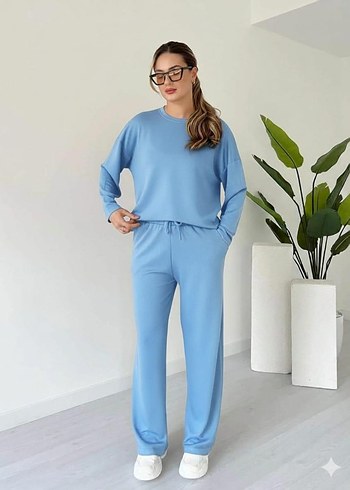 Kadın Lacivert Sweatshirt ve Pantolon Takımı - Görsel 7