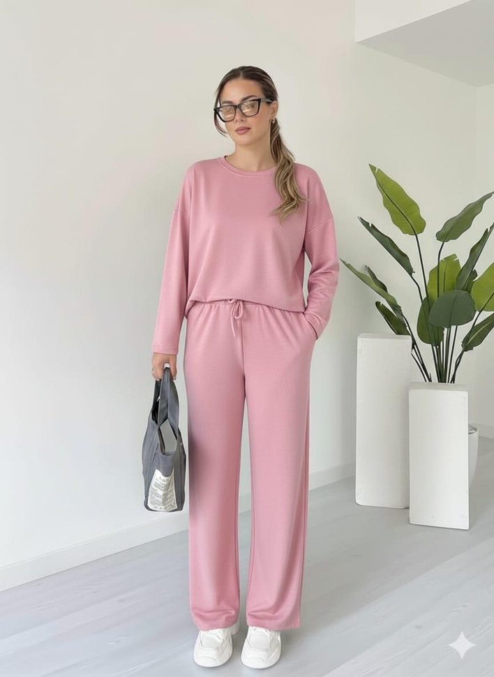 Kadın Lacivert Sweatshirt ve Pantolon Takımı - Görsel 5