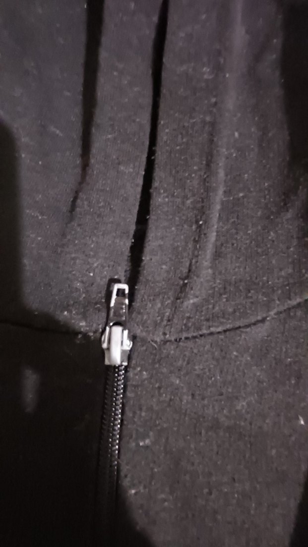 Siyah Fermuarlı Erkek Kapüşonlu Sweatshirt - Görsel 2