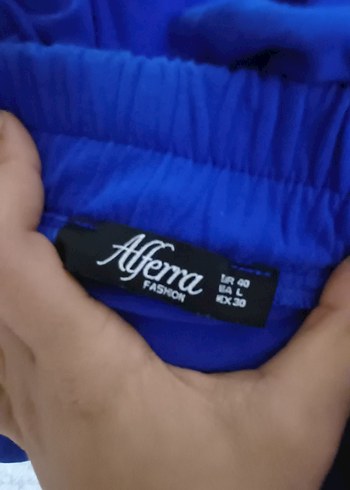 Kadın Mavi Midi Volanlı Etek - Görsel 2