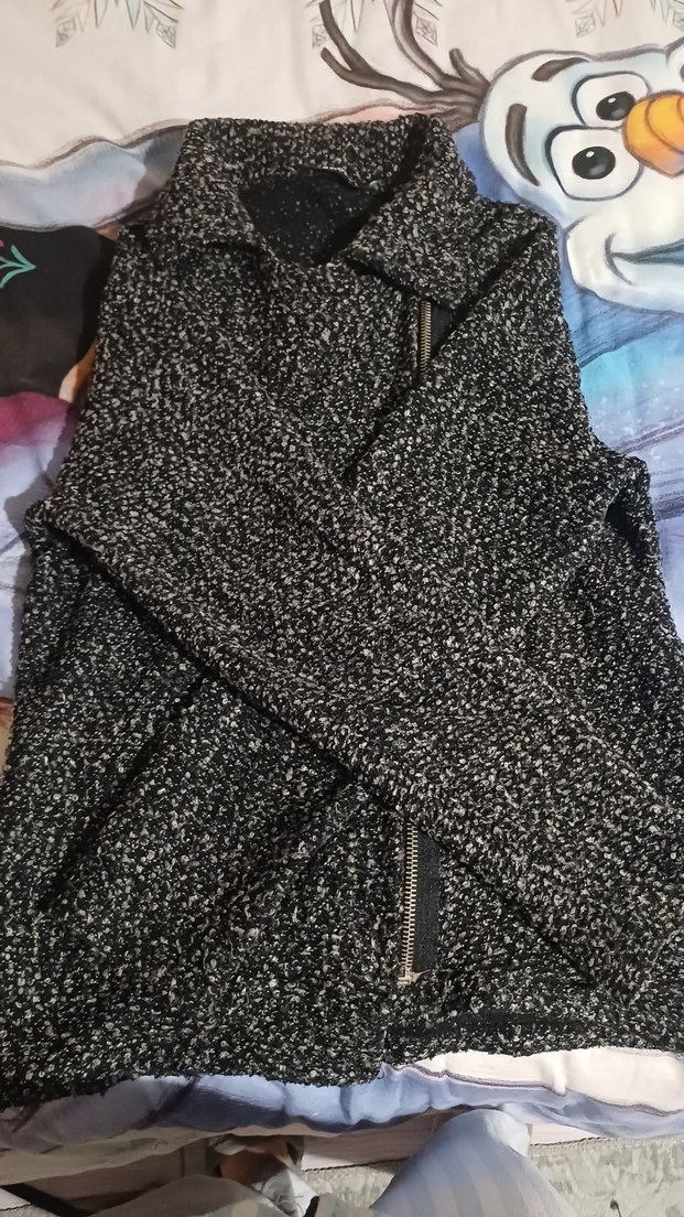 Fermuarlı Gri Triko Kadın Midi Kaban - Görsel 3