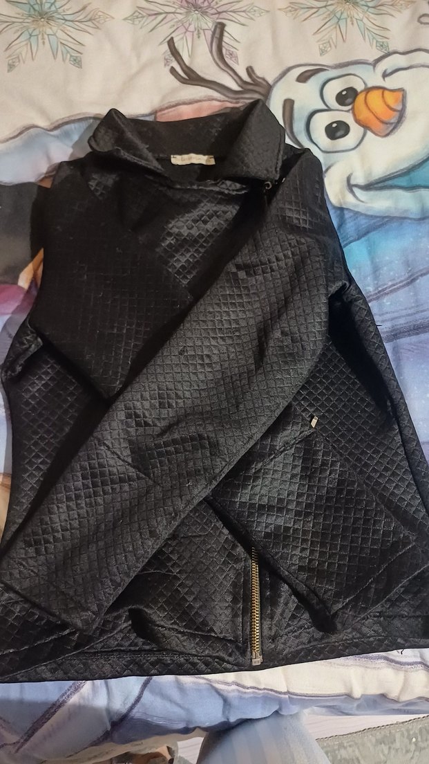 Fermuarlı Siyah Deri Biker Ceket - Görsel 3