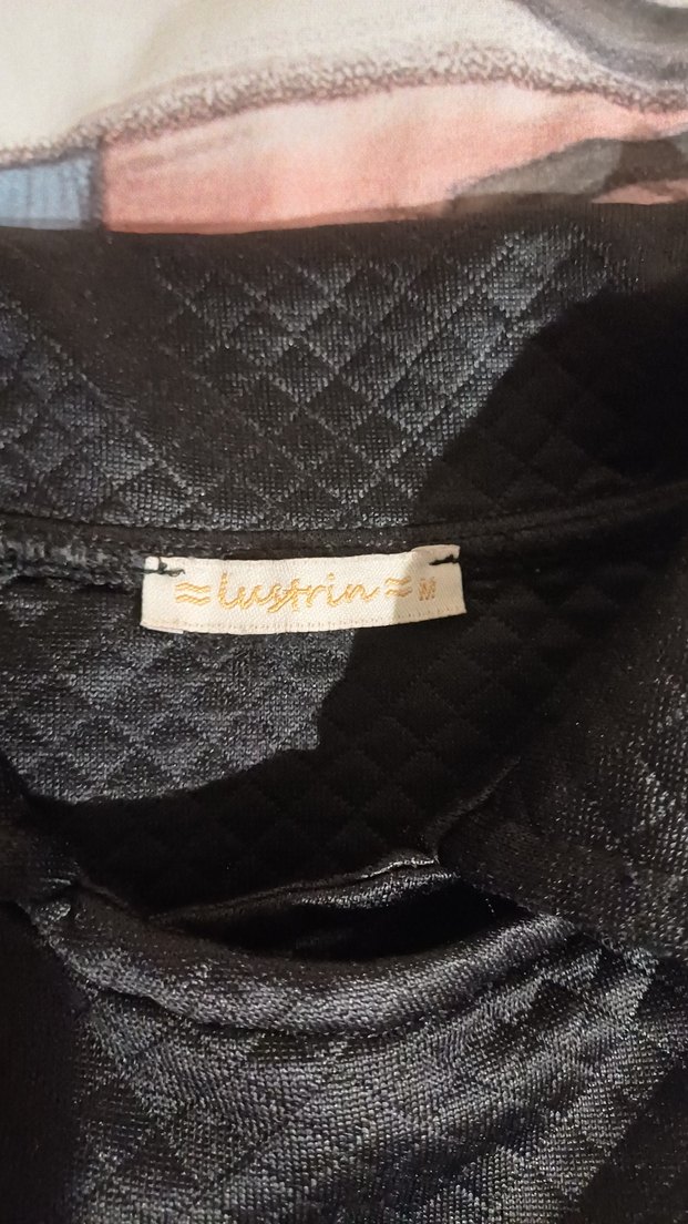 Fermuarlı Siyah Deri Biker Ceket - Görsel 2