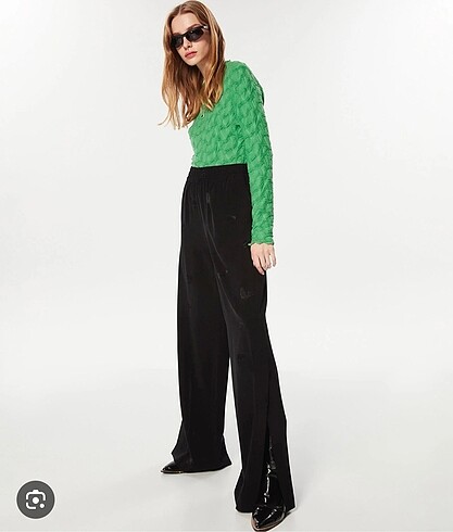 Twist saten pantolon