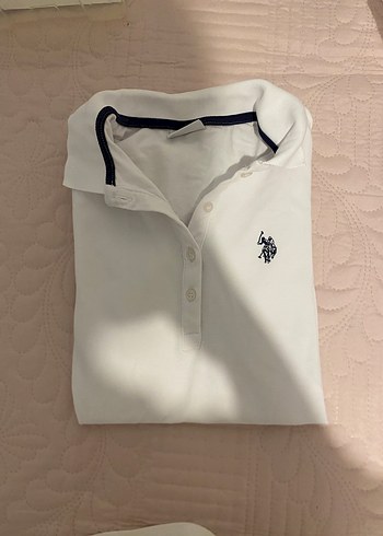 Düğmeli Beyaz kadın Polo Tişört